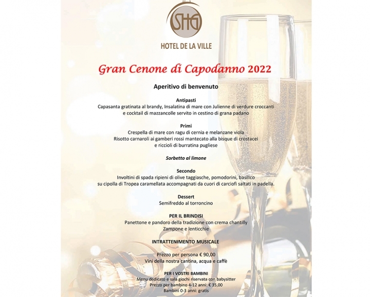 Capodanno SHG Hotel De La Ville Vicenza